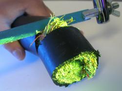 A section of telecoms cable marked with SmartWater
